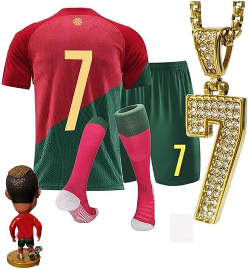 Ruhapu Soccer Jersey Kids,Soccer Jerseys for Boys,Kids Youth Jersey Shirt Socks Soccer Shirt G_ift Kit Set - Image 1